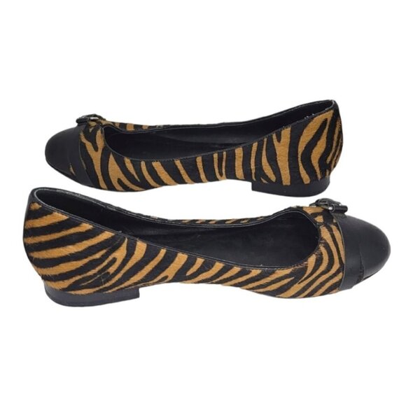 WHBM Barcelona Cowhide Tiger Print Ballet Flats 7.5 - Picture 8 of 9